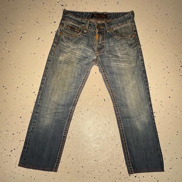 Rivet De Cru Jeans Rivet De Cru Mens Designer Jeans Faded 3 Hiphop